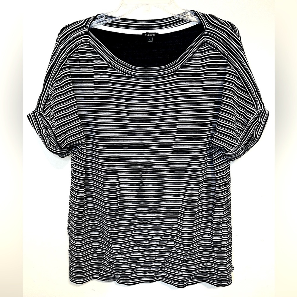 Talbots striped short sleeve XL
